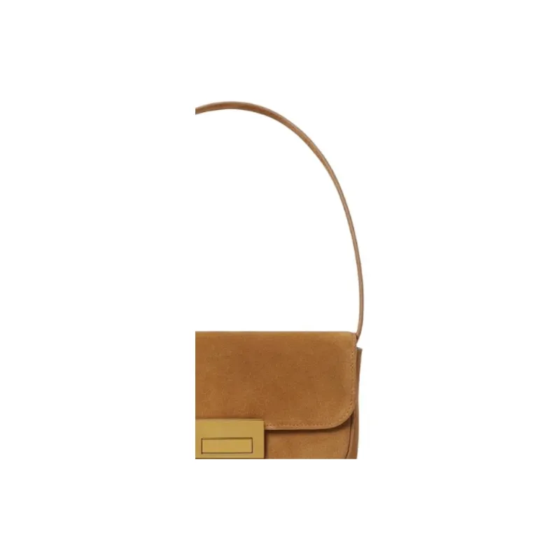 Loeffler Randall Cow Leather Shoulder Bag Medium Size Women's Dark Khaki-3
