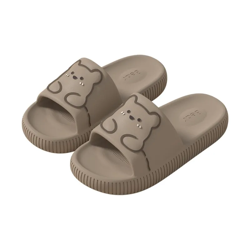 LUNNIFEIYA Cute Bear Slippers Summer Outerwear Platform Squashy And Bouncy Feeling EVA Slip Resistant Seaside Sandals-9