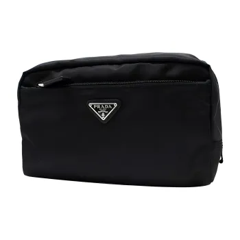 PRADA Nylon Makeup Bags Clutches Women's Black