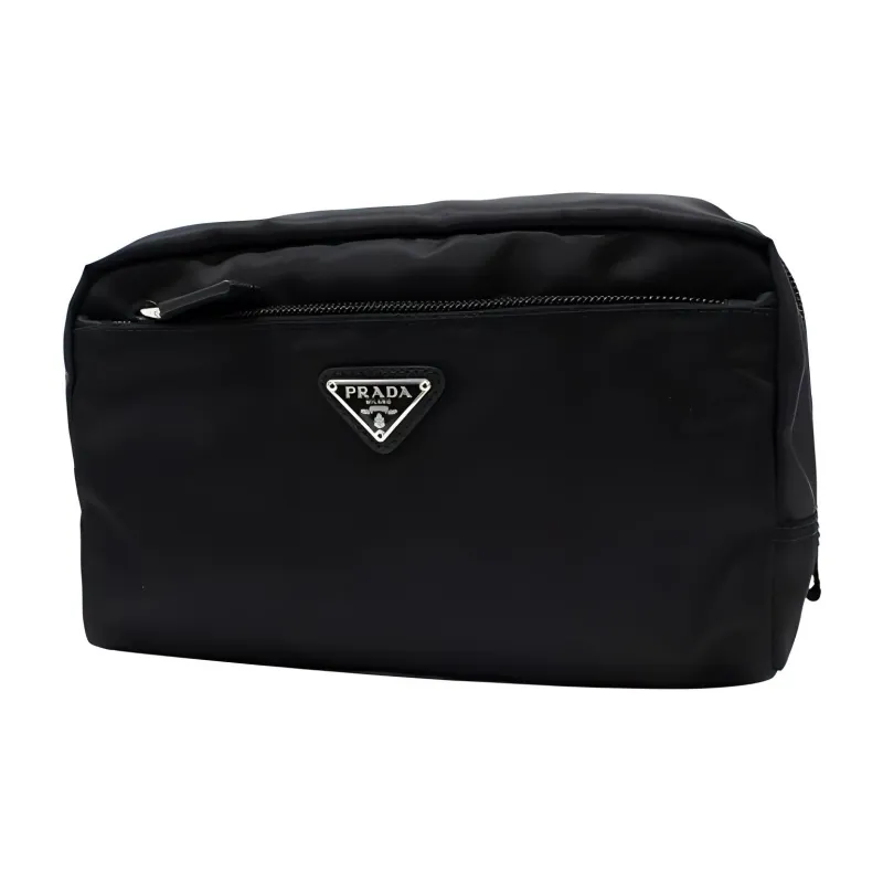 PRADA Nylon Makeup Bags Clutches Women's Black-0