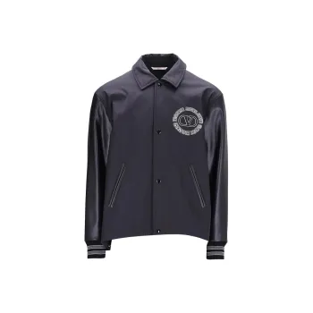 Valentino Buttoned Long Sleeved Varsity Jacket