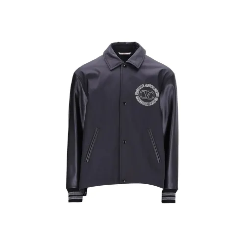 Valentino Buttoned Long Sleeved Varsity Jacket