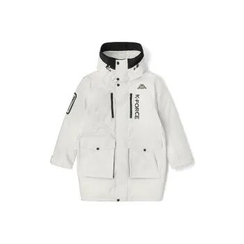 Kappa Letter Hooded Loose Fit Thickened Mid-Length Down Jacket Men's