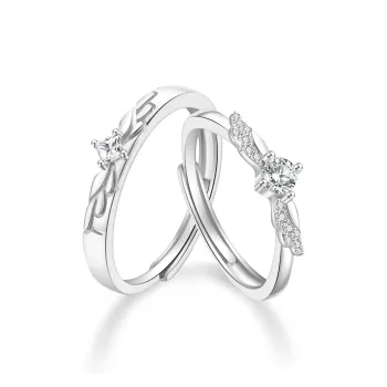 Lao Feng Xiang S925 Silver Rings Unisex