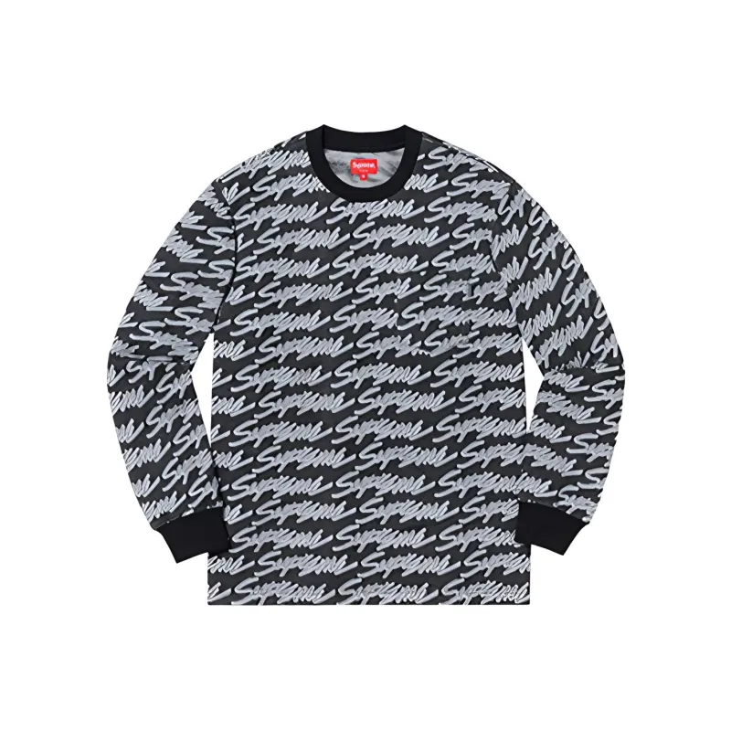 Supreme Signature Script Logo L/S Pocket Tee-0