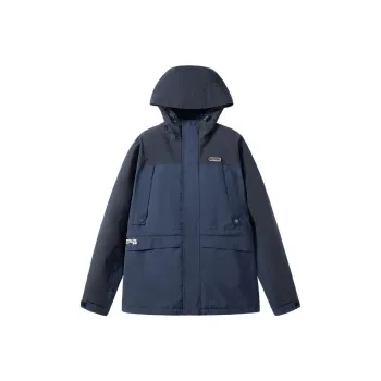 OUTDOOR PRODUCTS Waterproof And Windproof Windbreaker Jacket Men's Black/Dark Army Blue