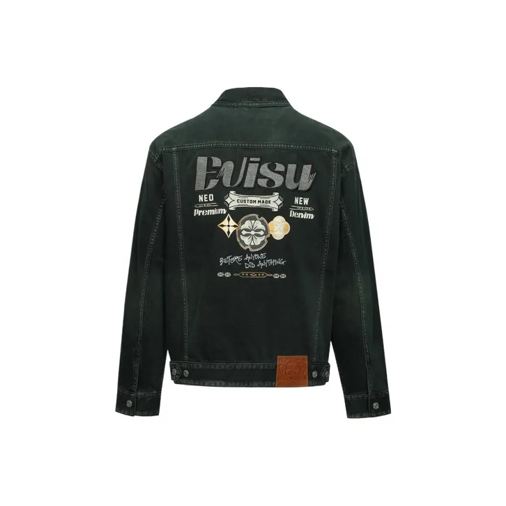 EVISU Denim Jackets Men Denim Green-0