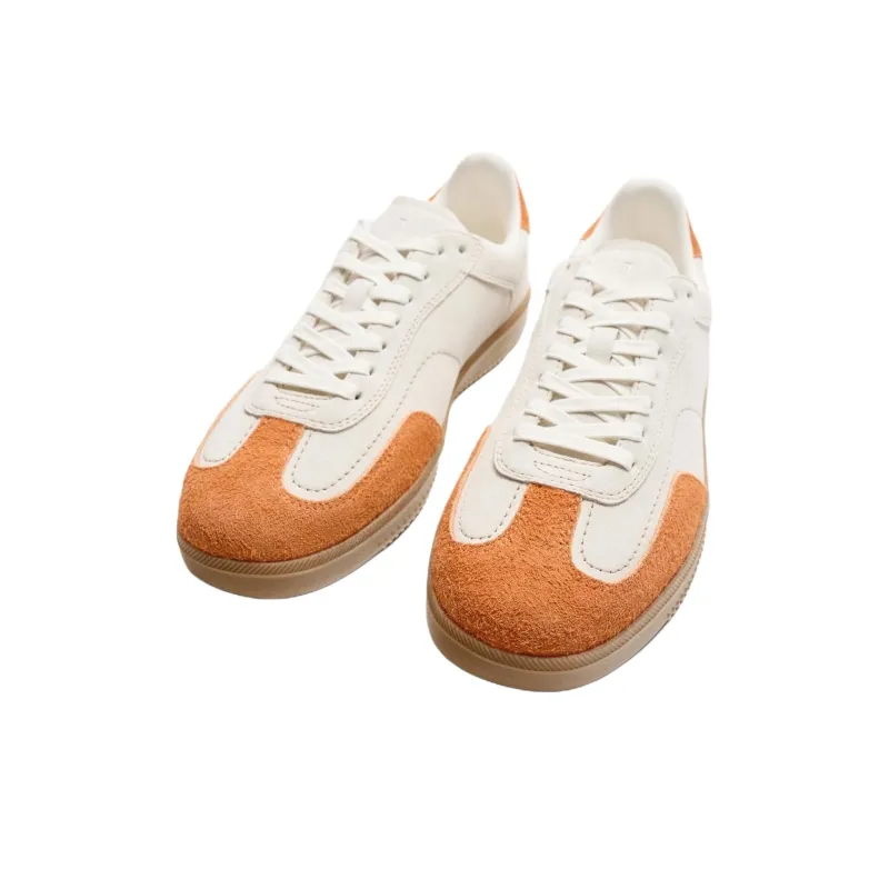 ZARA Low Top Skateboard Shoes Men's Beige-2