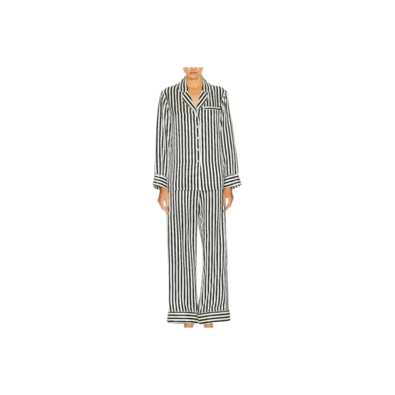 Olivia Von Halle Pajama Set Women's Black-0