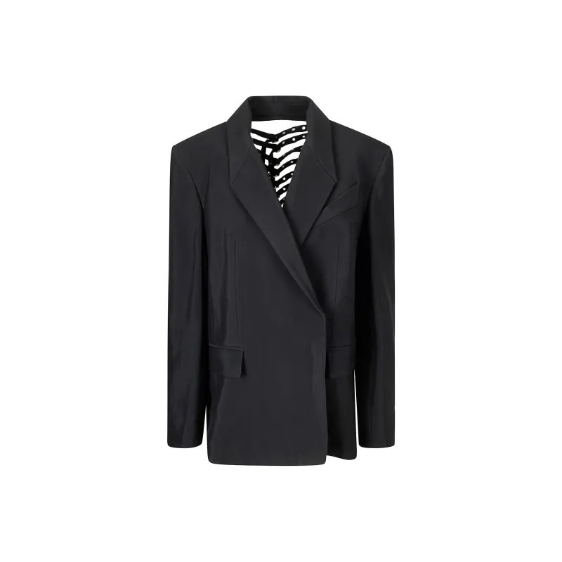 Mugler Buckled Oversized Jacket-0
