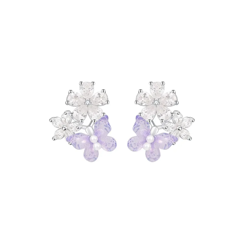 MCK 925 Sterling Silver Needle Stud Earrings Women's-0