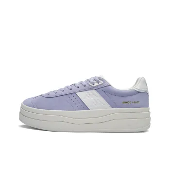 Kappa K love Back to Back Anti Slip Wear Resistant Low Top Skateboard Shoes Women's Misty Purple Classic White