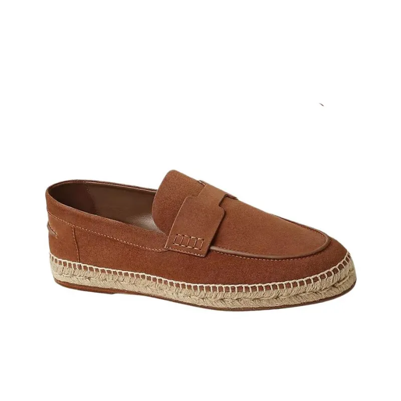 HERMES Trip Espadrilles Men's Brown-1