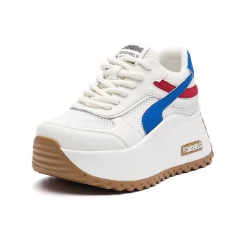 NRDROFFICIAL Cushioning Abrasion Resistant Lightweight Breathable Slip Resistant Low Top Chunky Sneakers Women's