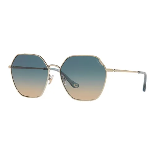 COACH Irregular Shape Sunglasses Women's Gold
