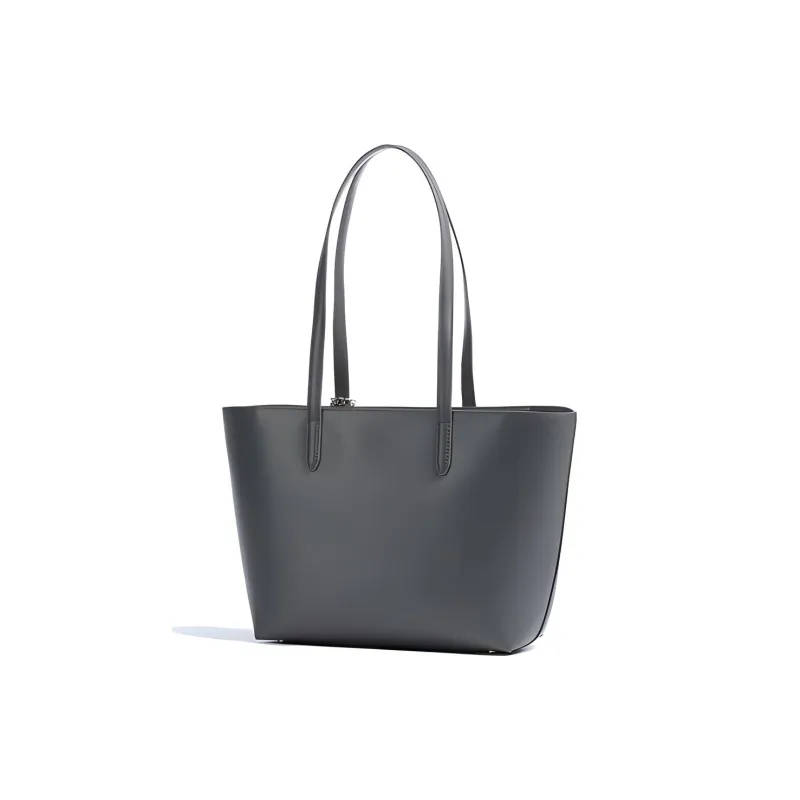 DKNY Cow Leather Tote, Portable, Shoulder Bag Regular Women's Gray-2
