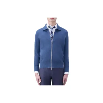 THOM BROWNE Front Zip fastening Knit Jacket