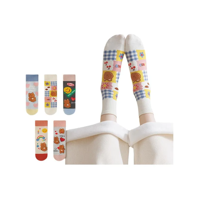 Temooues Mid Calf Socks Women's 5 Pack-1