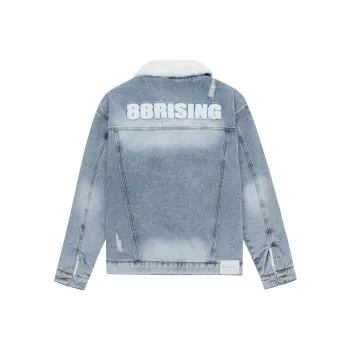 88rising Denim Jackets Unisex Washed Blue