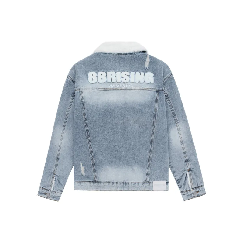 88rising Denim Jackets Unisex Washed Blue-0