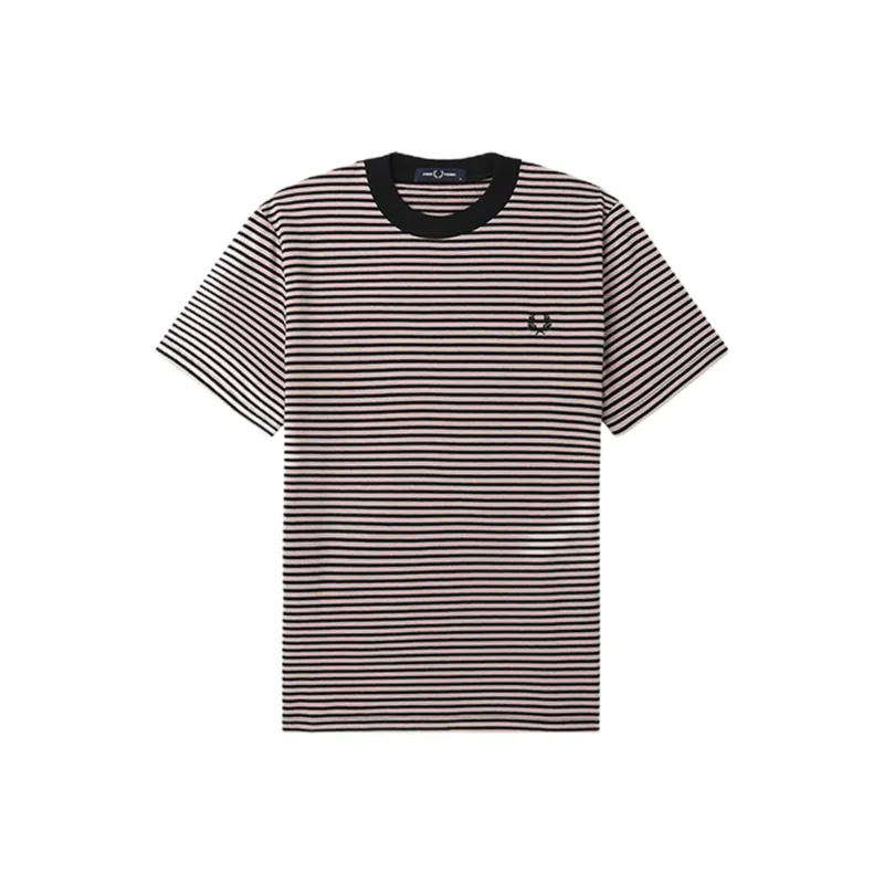 FRED PERRY Striped Cotton T shirt-0