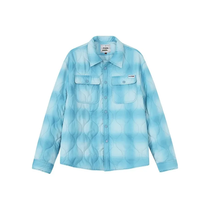F426 FW22 Plaid Gradient Lapel Loose Fit Puffer Jacket Unisex-3