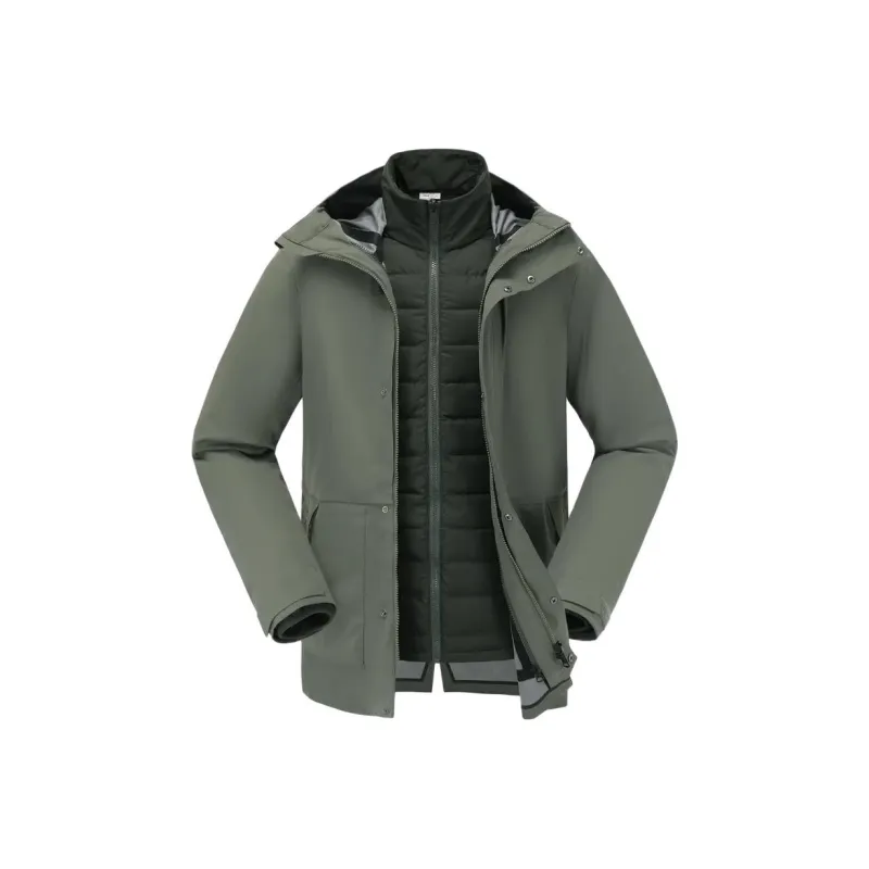 DECATHLON Windbreaker Jacket Men's Khaki Gray-0