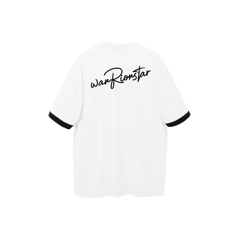Warrior T Shirt Unisex White & Black-1