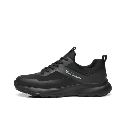 POPULAR ROUSE PR Slip Resistant Low Top Casual Shoes Men's Black