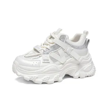 Golden Silk Rabbit Low Top Chunky Sneakers Women's
