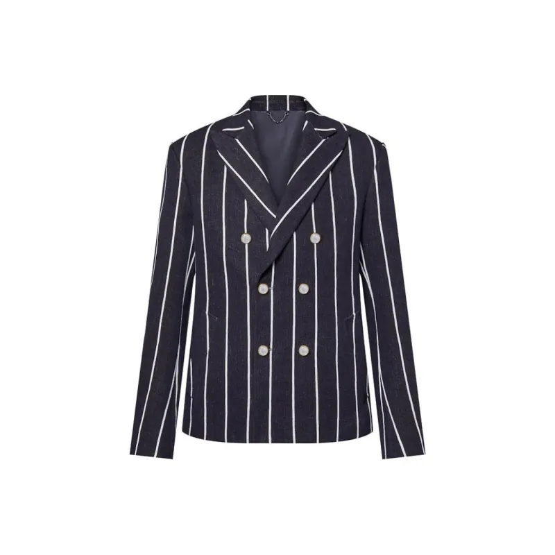 LOUIS VUITTON Double-Breasted Linen And Cotton Blend Tailored Jacket-0