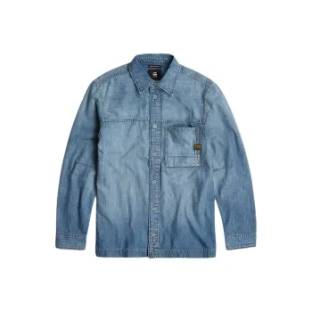 G STAR RAW Denim Jacket Men's Off White Dark Blue
