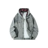 Vintage Blue (Gray Plaid Hooded-K710)