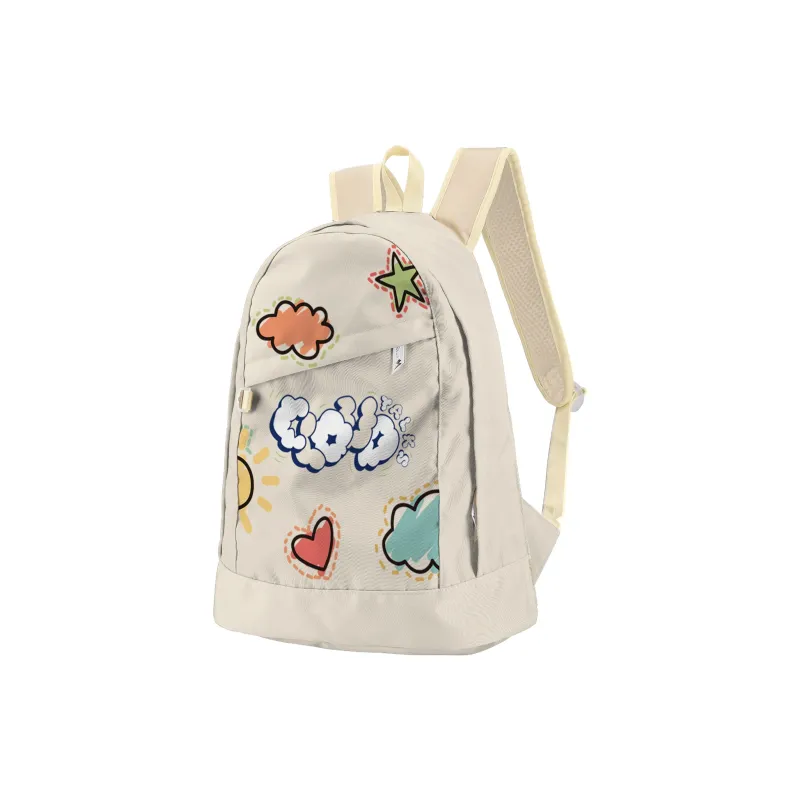 QRST NOT For US Collaboration Polyester Backpack Unisex White-11