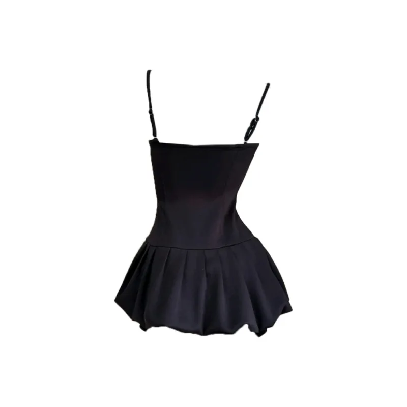 SNZX Slip Dresses Women's Black-1