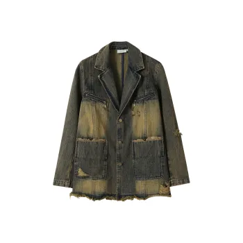 WULISHAONIAN Denim Jacket Men's Morning And Evening Blue