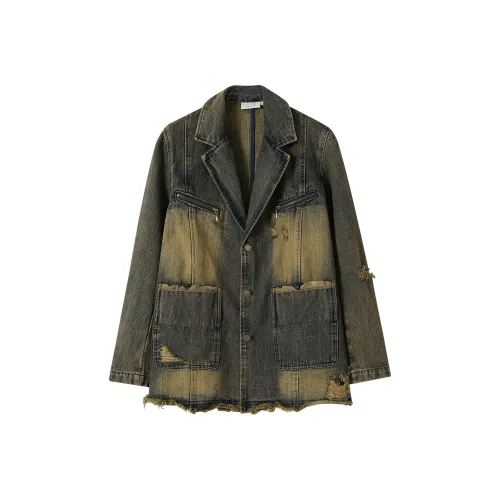 WULISHAONIAN Denim Jacket Men's Morning And Evening Blue