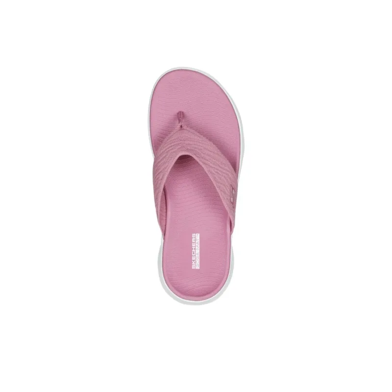 Skechers Go Walk Fle Flip Flops Women's Pink-3