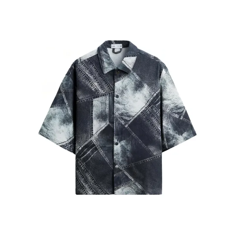 ZARA Denim Jackets Men Print-0