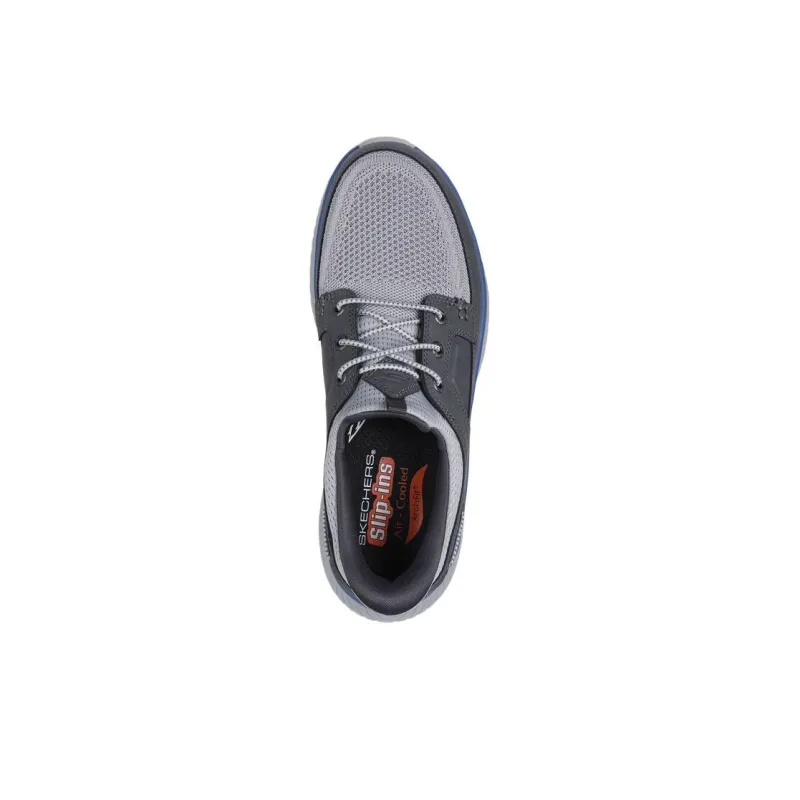 Skechers Relaxed Fit Low Top Casual Shoes Men's Gray-3