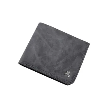 POLOMEISDO Synthetic Leather Wallet Men's Gray