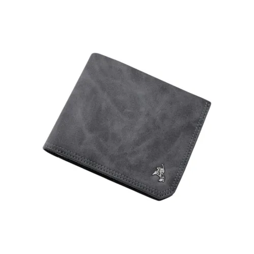 POLOMEISDO Synthetic Leather Wallet Men's Gray