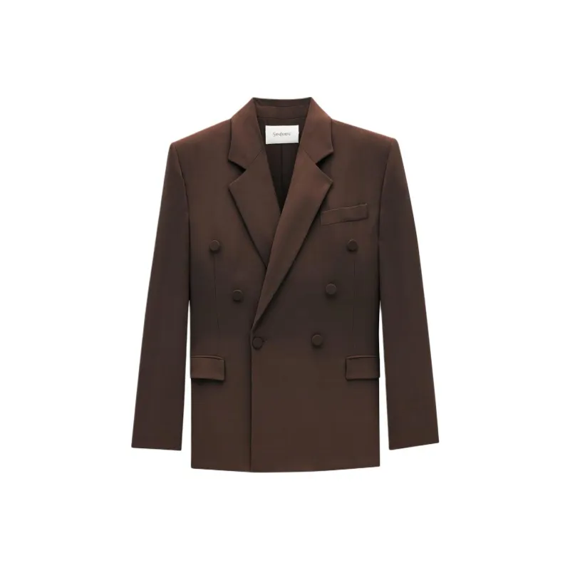 SAINT LAURENT Oversized Double Breasted Jacket-0