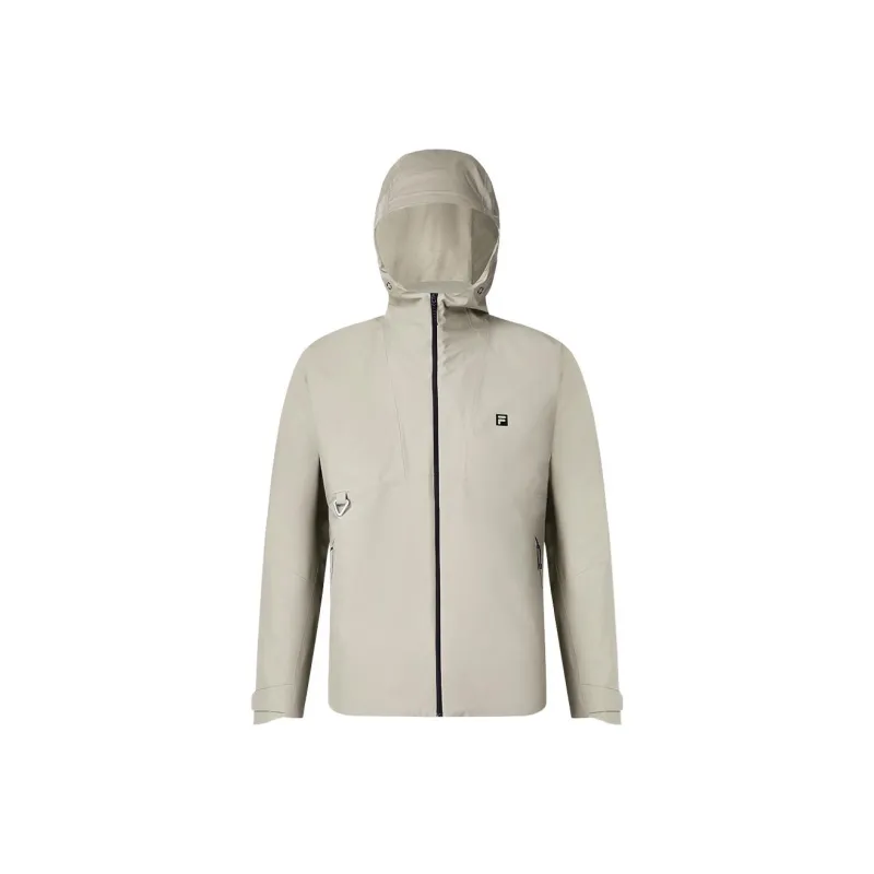 FILA Waterproof And Windproof Windbreaker Jacket Men's Manor Gray-0