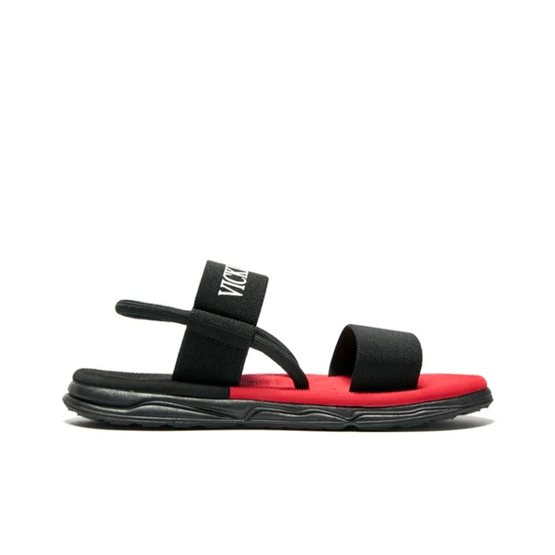 EOKAGAH Beach Sandals Men's Black Red-1