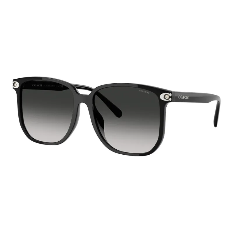 COACH Injection Molded Square Sunglasses Women's Black-0