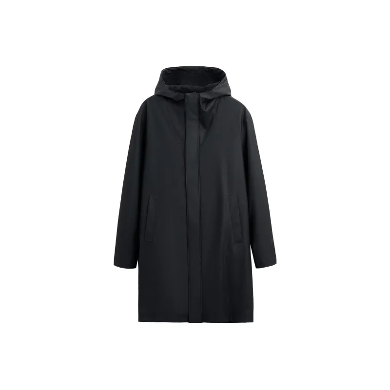 ZARA Windbreaker Jackets Men Black-0