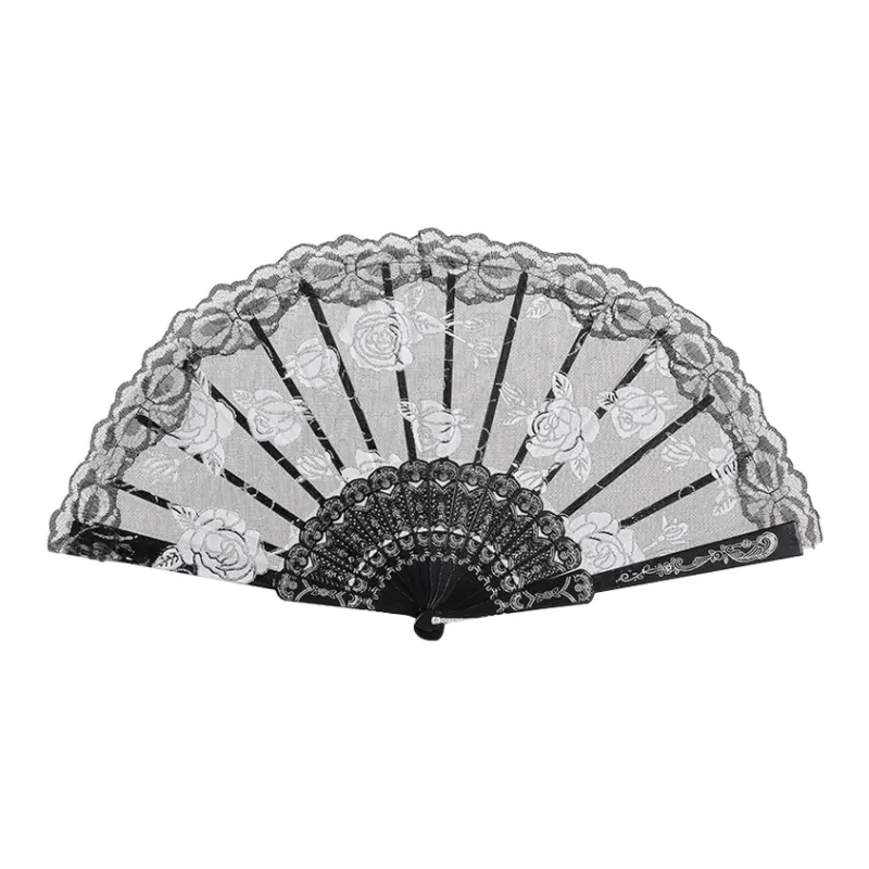 Pleasant Language Lace Folding Fan-4