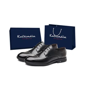 Kaltendin Dress Shoes Men Low Top Black