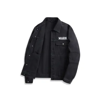 FAIRWHALE Denim Jackets Unisex Black